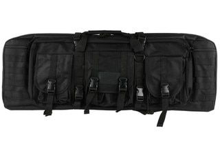 NcSTAR VISM 36" Double Carbine Case in Black features three exterior pockets with buckle closures